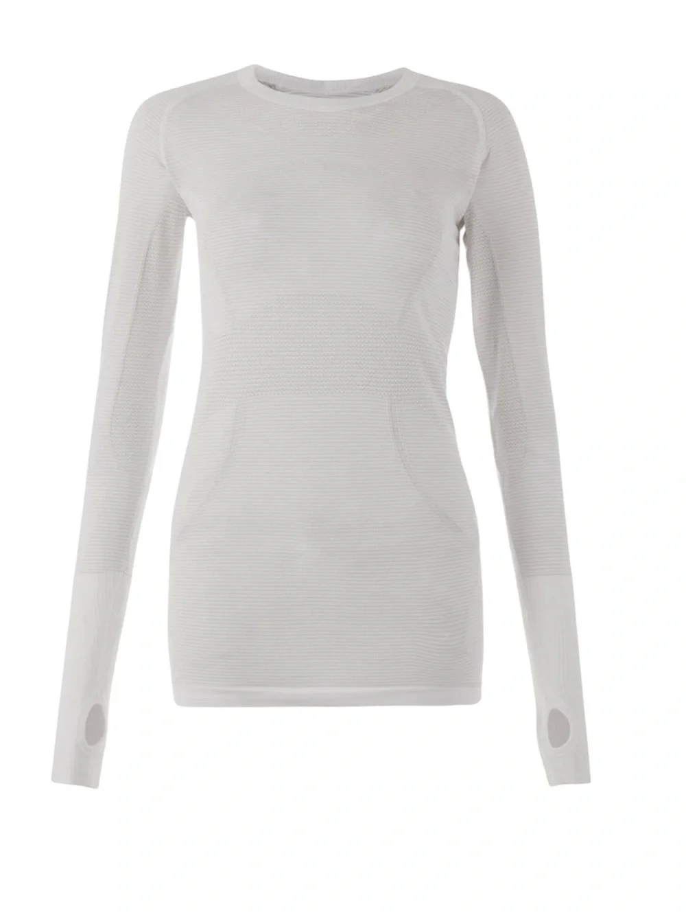 Lululemon Athletica White Long-Sleeve Seamless Performance Top Size 10